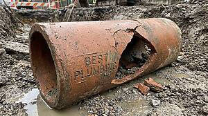 Clay Brroken Clay Sewer